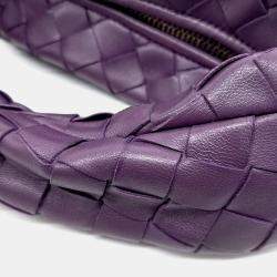 Bottega Veneta Purple Leather Mini BV Jodie Top Handle Bag