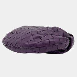 Bottega Veneta Purple Leather Mini BV Jodie Top Handle Bag