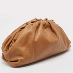 Pre Owned Bottega Veneta Brown Leather Classic The Pouch Clutch