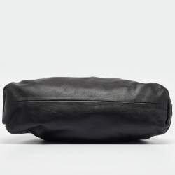 Bottega Veneta Black Leather Classic Pouch