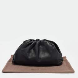 Bottega Veneta Black Leather Classic Pouch