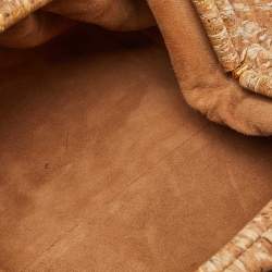 Pre Owned Bottega Veneta Beige Leather The Cork Pouch Clutch