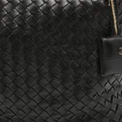 مملوكة مسبقًا Bottega Veneta Dark Choco Brown Intrecciato Leather Cube Shoulder Bag