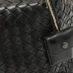 مملوكة مسبقًا Bottega Veneta Dark Choco Brown Intrecciato Leather Cube Shoulder Bag