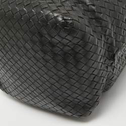 مملوكة مسبقًا Bottega Veneta Dark Choco Brown Intrecciato Leather Cube Shoulder Bag