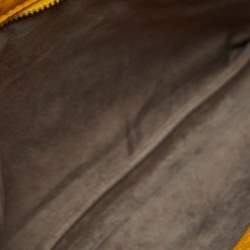 Pre Owned Bottega Veneta Beige/Yellow Leather Wristlet Clutch