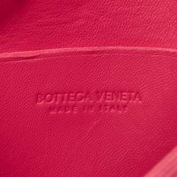 Bottega Veneta Fuchsia Intreccio Leather Mini Cassette Crossbody Bag