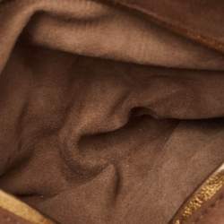 Pre Owned Bottega Veneta Gold Intrecciato Leather Nodini Crossbody Bag