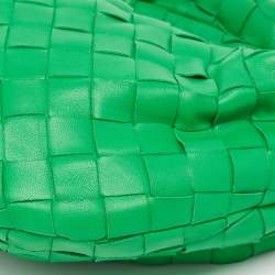 مملوكة مسبقًا Bottega Veneta Green Intrecciato Leather Mini Jodie Hobo