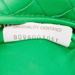 مملوكة مسبقًا Bottega Veneta Green Intrecciato Leather Mini Jodie Hobo