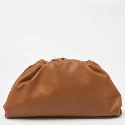 Pre Owned Bottega Veneta Brown Leather The Pouch Clutch