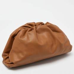 Pre Owned Bottega Veneta Brown Leather The Pouch Clutch