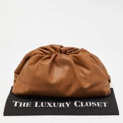 Pre Owned Bottega Veneta Brown Leather The Pouch Clutch