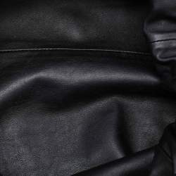 Pre Owned Bottega Veneta Black Leather The Pouch Clutch