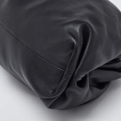 Pre Owned Bottega Veneta Black Leather The Pouch Clutch