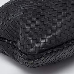 مملوكة مسبقًا Bottega Veneta Black Intrecciato Leather Large Veneta Hobo