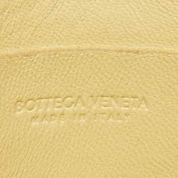 Pre Owned Bottega Veneta Yellow Intreccio Leather Cassette Belt Bag
