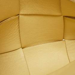 Pre Owned Bottega Veneta Yellow Intreccio Leather Cassette Belt Bag