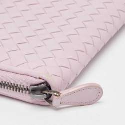 مملوكة مسبقًا Bottega Veneta Lilac Intrecciato Leather Zip Around Wallet