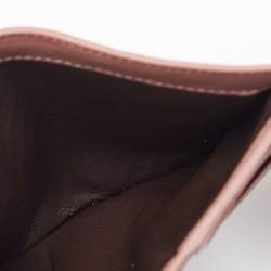 Pre Owned Bottega Veneta Dusty Pink Intrecciato Leather Trifold Wallet