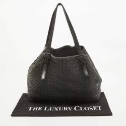 مملوكة مسبقًا Bottega Veneta Black Intrecciato Leather Cesta Tote