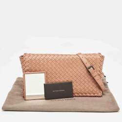 Bottega Veneta Beige Intrecciato Leather Olimpia Flap Shoulder Bag