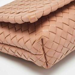 Bottega Veneta Beige Intrecciato Leather Olimpia Flap Shoulder Bag