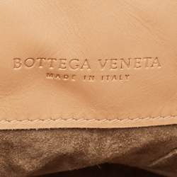 مملوكة مسبقًا Bottega Veneta Beige/Burgundy Quilted Leather Shopper Tote
