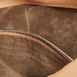 مملوكة مسبقًا Bottega Veneta Beige/Burgundy Quilted Leather Shopper Tote