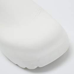 Pre Owned Bottega Veneta White Rubber Mule Sandals Size 43 