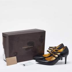 مملوكة مسبقًا حذاء كعب عالي بوتيغا فينيتا جلد أسود ماري جين مقاس 37.5