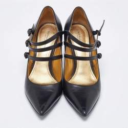 مملوكة مسبقًا حذاء كعب عالي بوتيغا فينيتا جلد أسود ماري جين مقاس 37.5