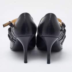 مملوكة مسبقًا حذاء كعب عالي بوتيغا فينيتا جلد أسود ماري جين مقاس 37.5