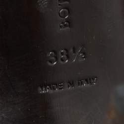 Pre Owned حذاء كعب عالي بوتيغا فينيتا تفاصيل إنترشياتو جلد أسود مقاس 40