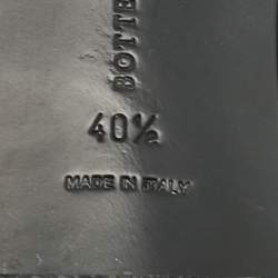 مملوكة مسبقًا Bottega Veneta Black Intrecciato Leather Fiandra Flat Mules Size 40.5