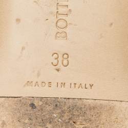 Pre Owned Bottega Veneta Black Leather Lido Flat Sandals Size 38