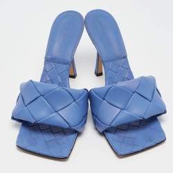 Bottega Veneta Purple Quilted Leather Lido Slide Sandals Size 40  