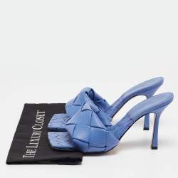 Bottega Veneta Purple Quilted Leather Lido Slide Sandals Size 40  