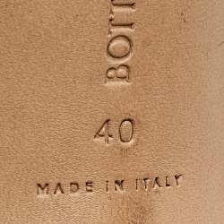 مملوكة مسبقًا Bottega Veneta Black intrecciato Leather Lido Slide Sandals Size 40