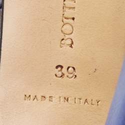 مملوكة مسبقًا Bottega Veneta Purple Woven Leather Lido Slide Sandals Size 39