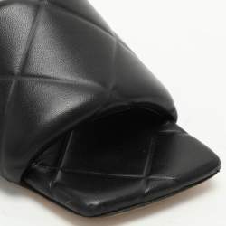 Bottega Veneta Black Quilted Leather Lido Flat Slides Szie 39