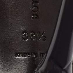 Bottega Veneta Grey Patent Leather Pointed Toe Pumps Size 38.5