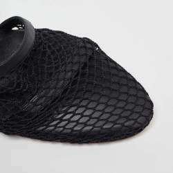 Bottega Veneta Black Mesh and Leather Chain Link D'orsay Pumps Size 37