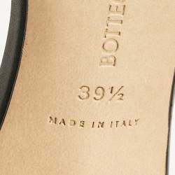 مملوكة مسبقًا Bottega Veneta Black Leather Lido Slide Sandals Size 39.5