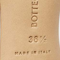 Pre Owned Bottega Veneta White Leather Lido Slide Sandals Size 38.5