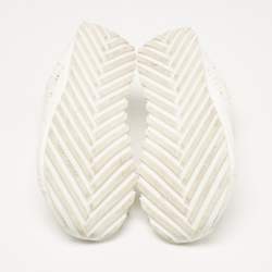 Pre Owned Bottega Veneta White Leather and Lace Up Sneakers Size 39