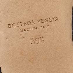 مملوكة مسبقًا Bottega Veneta Dark Brown Leather Flat Mules Size 39.5