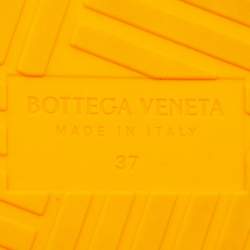 Bottega Veneta Orange Rubber Flat Slides Size 37