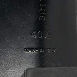 مملوكة مسبقًا Bottega Veneta Black Intrecciato Leather Slide Sandals Size 40.5