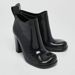 Bottega Veneta Black Rubber Ankle Boots Size 37
